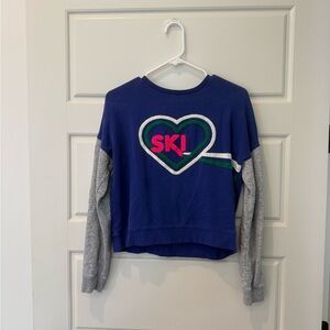 Boden Blue and Green Sweatshirt